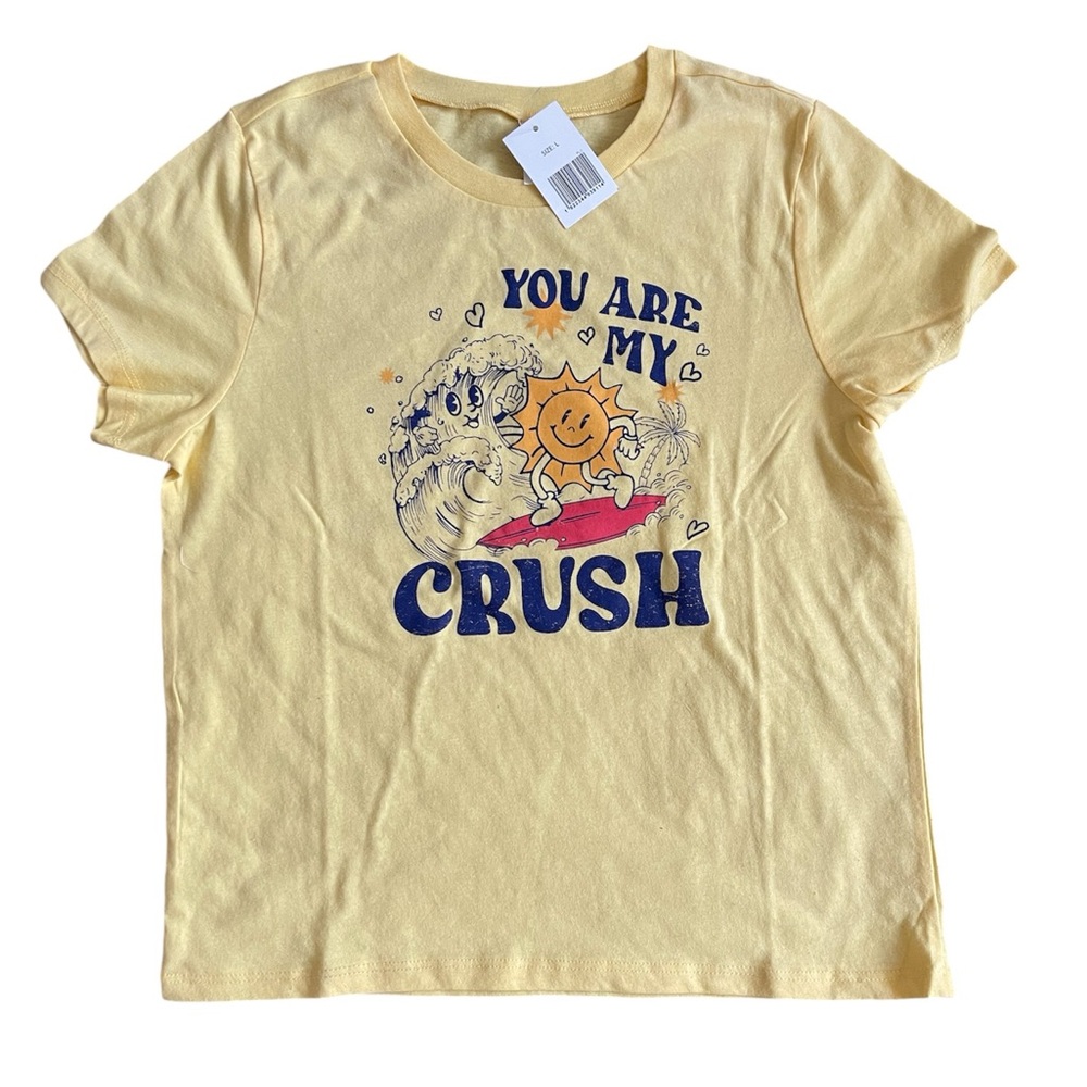 Yellow Y2K Styled Baby Tee